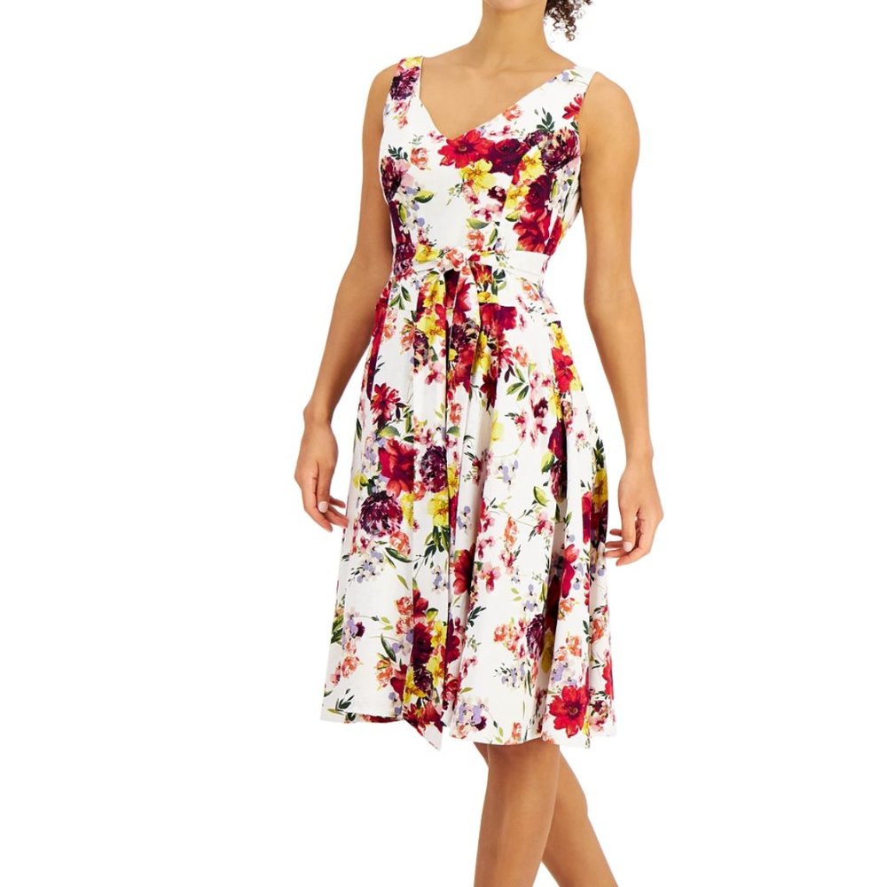 Taylor Floral Print A-Line Dress